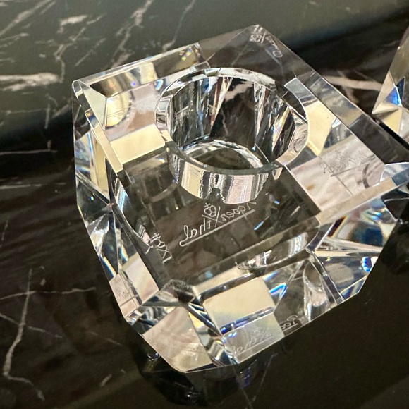 Rosenthal Crystal Candleholder Set Mint Vintage Pair in Original Box - Picture 2 of 12